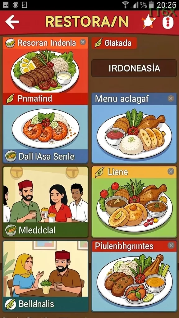 Cuplikan layar ADVANTAGES — menu navigasi